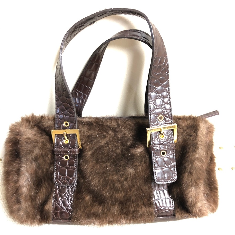 Faux fur purse